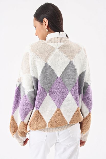 Krem Baklava Desen Hirka