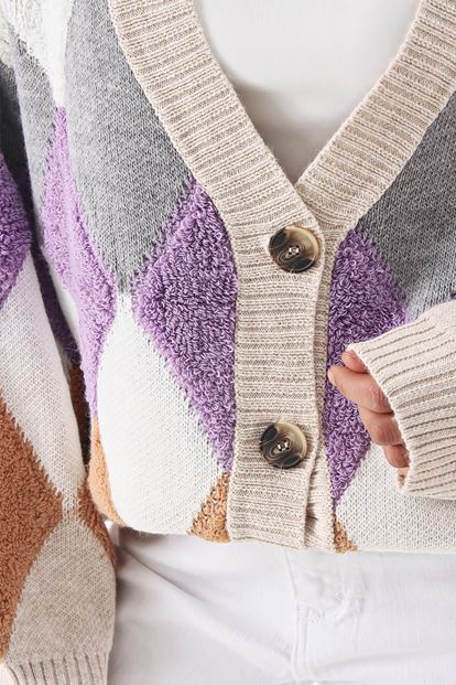 Krem Baklava Desen Hirka