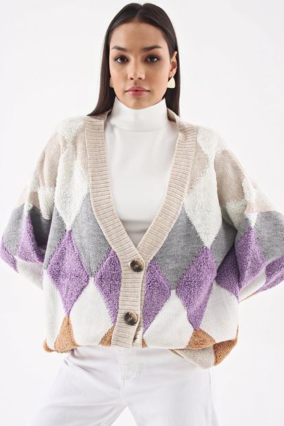 Krem Baklava Desen Hirka