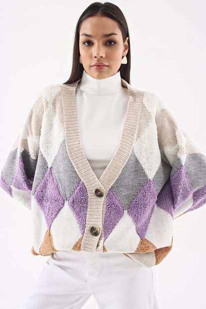 Krem Baklava Desen Hirka