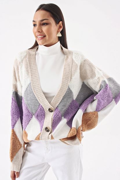 Krem Baklava Desen Hirka