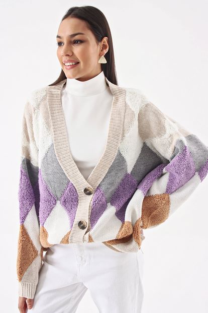 Krem Baklava Desen Hirka