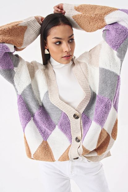 Krem Baklava Desen Hirka