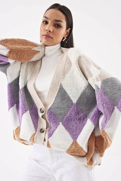 Krem Baklava Desen Hirka