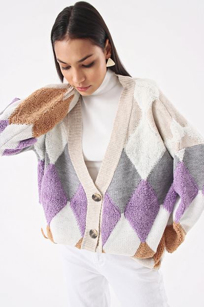 Krem Baklava Desen Hirka