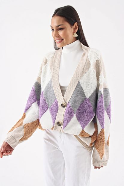 Krem Baklava Desen Hirka