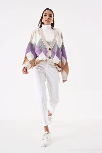 Krem Baklava Desen Hirka