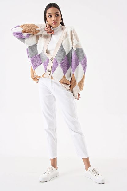 Krem Baklava Desen Hirka