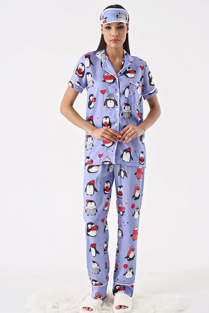 Lilac Patterned 5s Pajamas Team