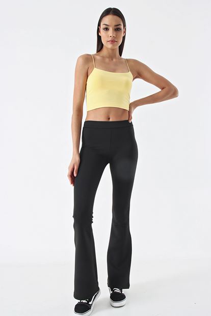 Sarı İp Askılı Crop