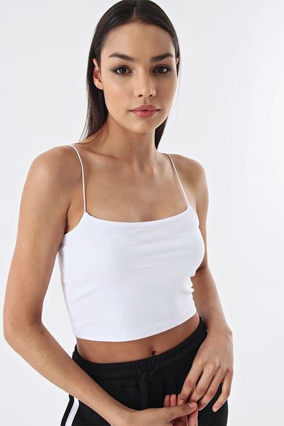 Crop with white rope hanger