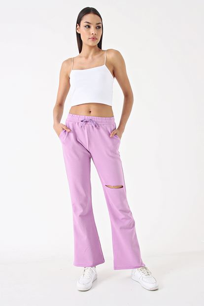 Lila Torn Detailed Tracksuit Alti