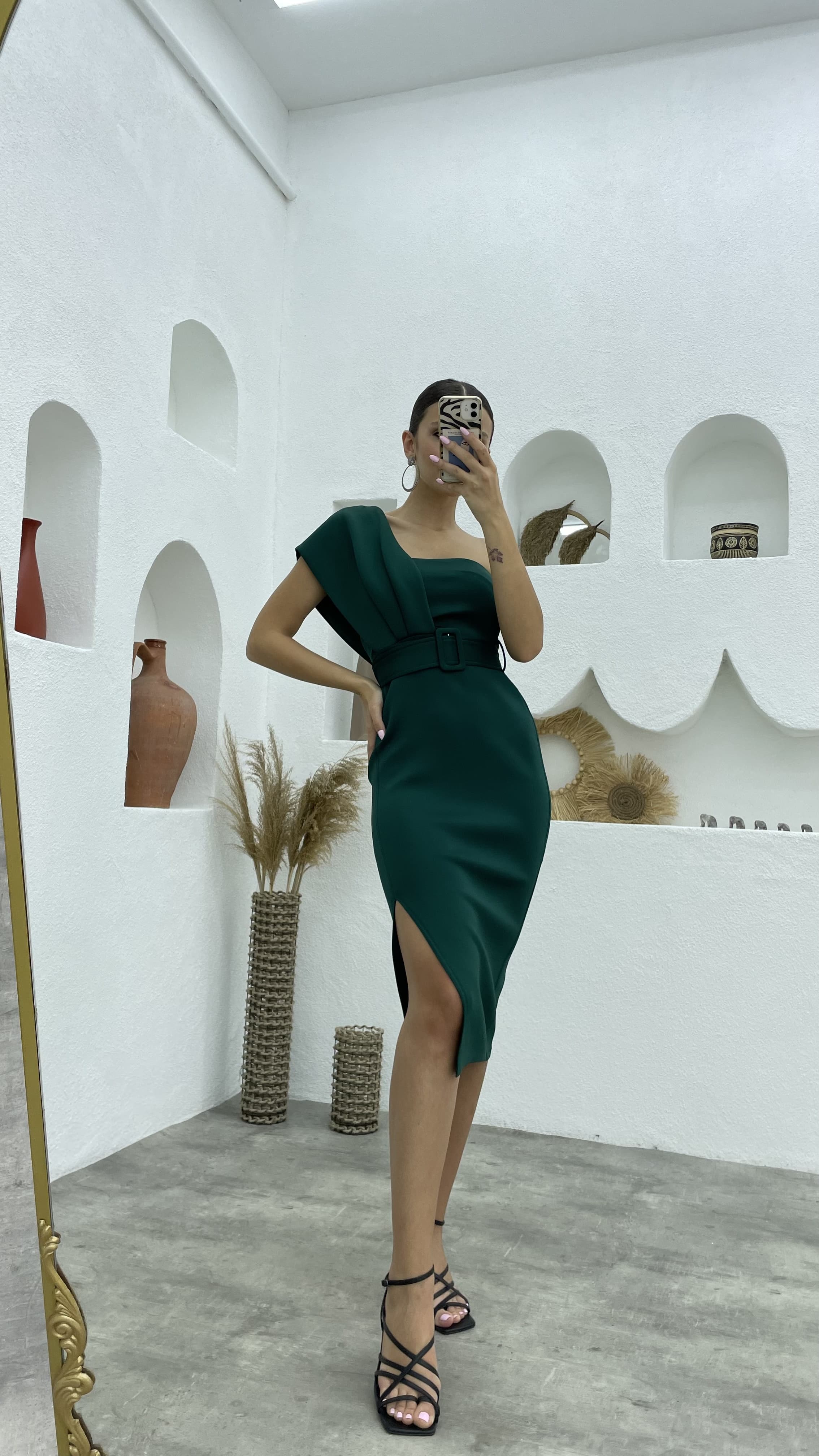 green emerald velvet dress V Neck Cowl Back Pleated Sleeve Scuba Maxi Dress - Emerald Green
