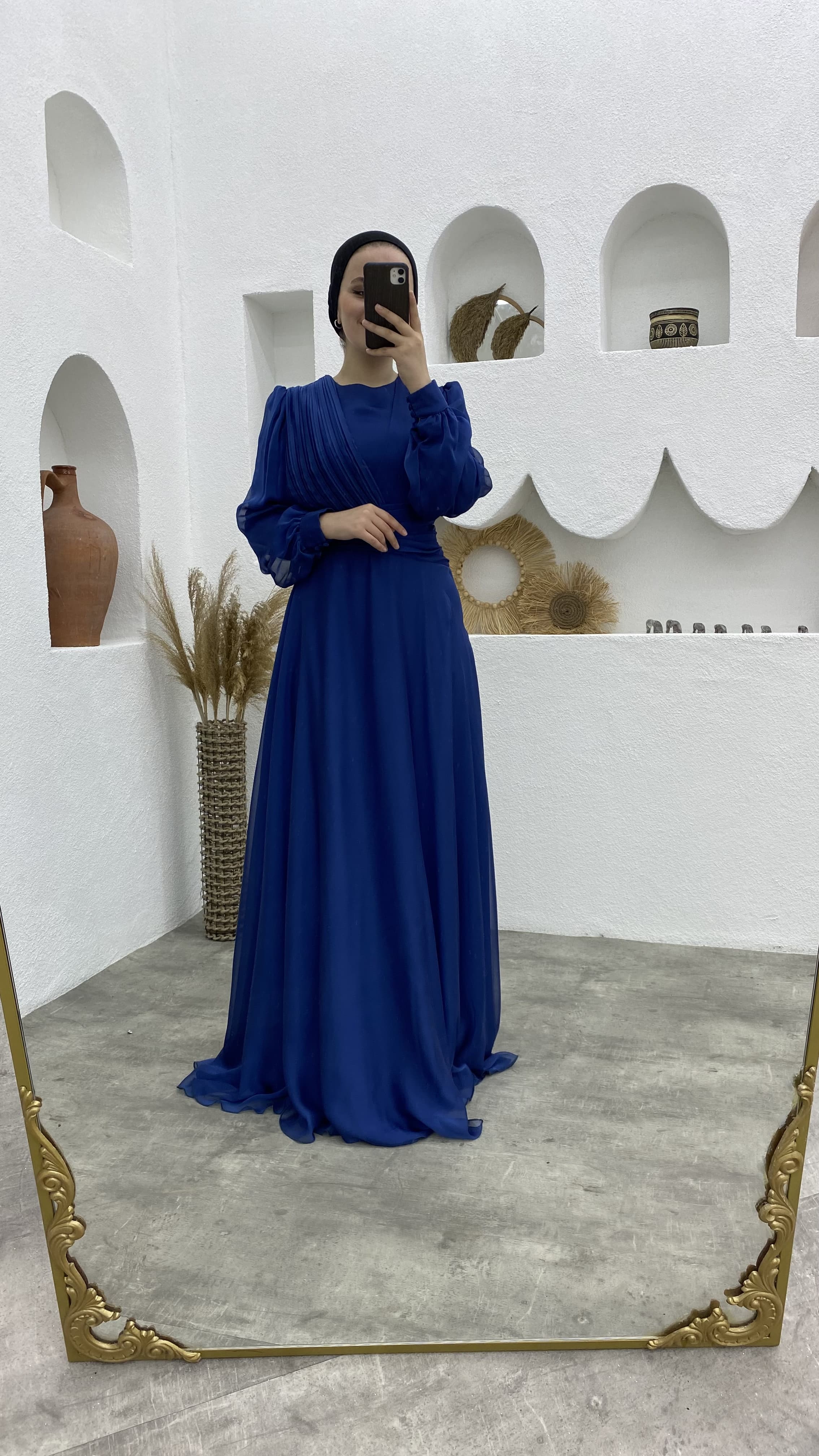 green emerald velvet dress Women's Elegant Maxi Abaya Kaftan