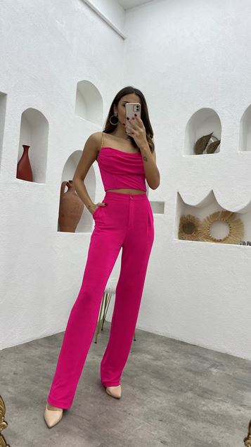 Conjunto Pantalón Corto Cadena Fucsia