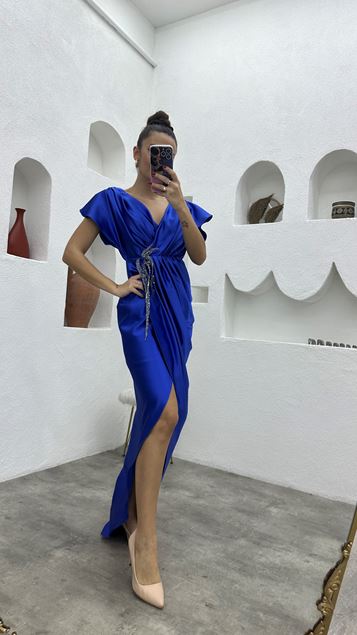 Sax Spilla Satin Abito da sera