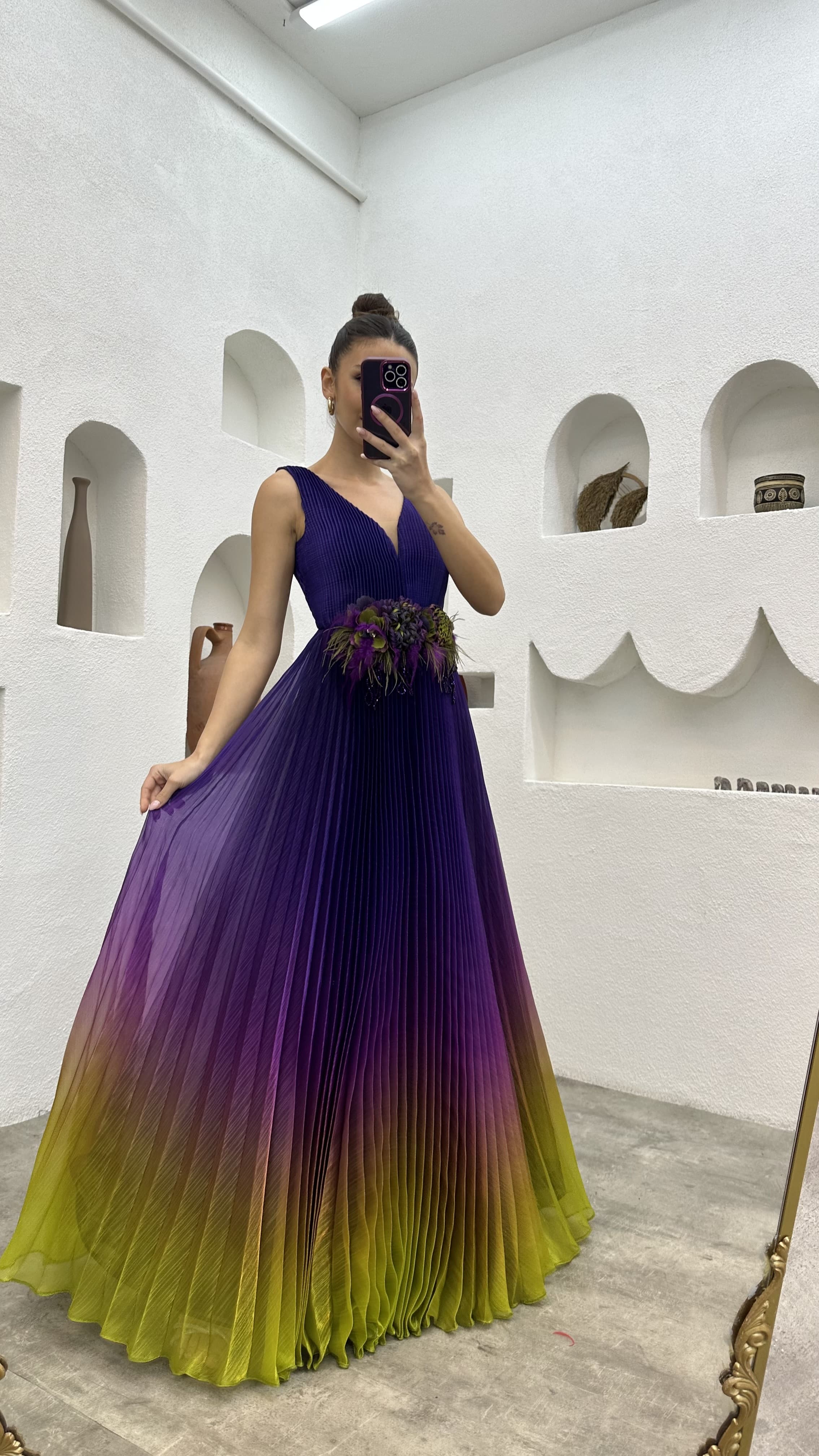 Purple Tulle Lace Long Prom Gown Lace Tulle Long Evening Dress – shopluu