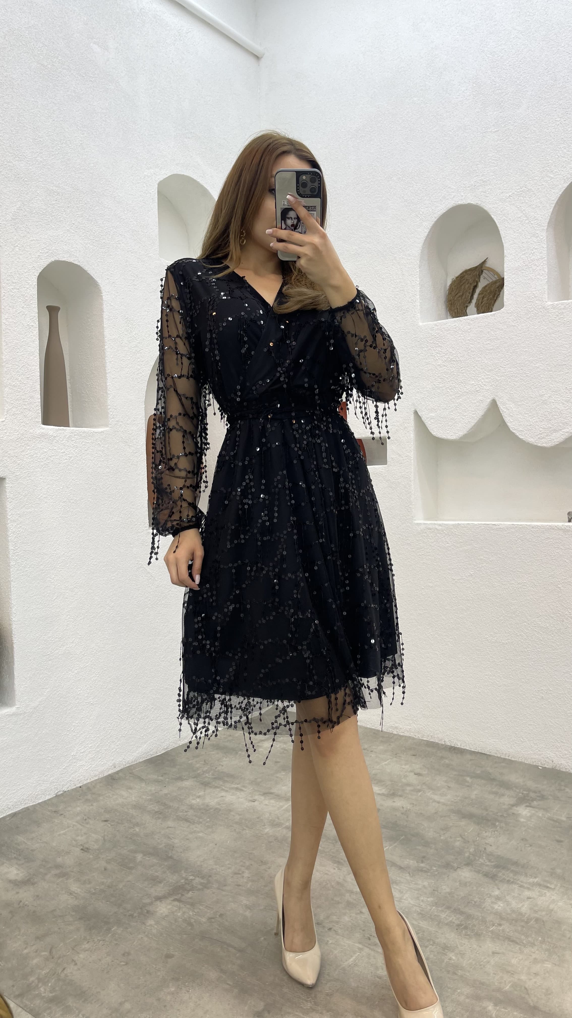 sachin and babi light blue dress Stunning Black Glitter Mermaid Prom Evening Dresses Long Sleeves with –  misshow.com