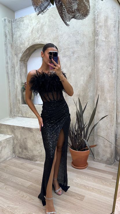 Testa nera Furry Trasparente DETTAGLIO Abito da sera Payet