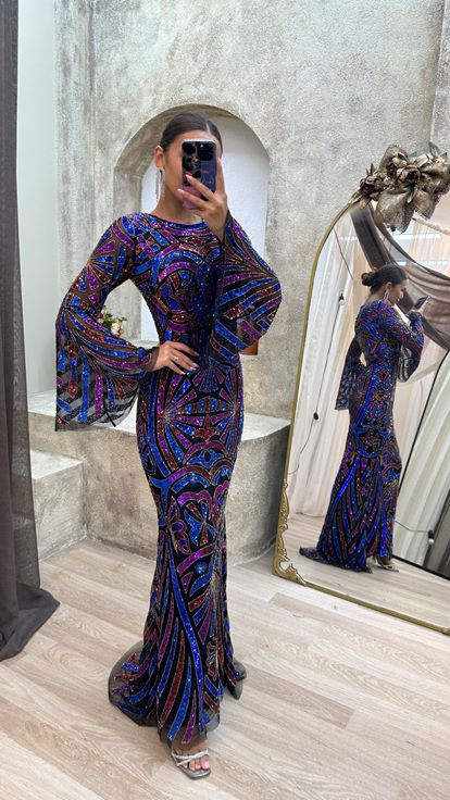 Saks Custom Embroidery Detail Design Dress