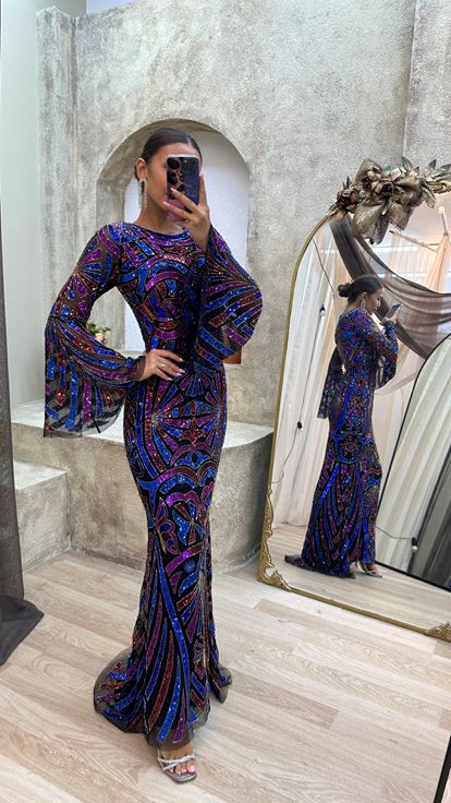 Saks Custom Embroidery Detail Design Dress