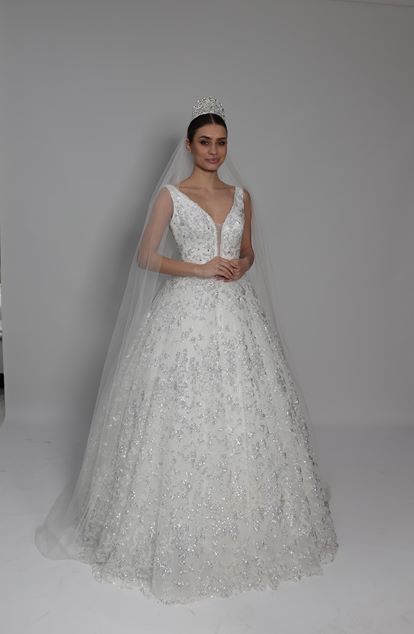 Embroidered Design Wedding Dress