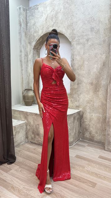 Soporte Rojo De La Cuerda Roja Para El Biz De İnsecto De Chinch Vestido Payet