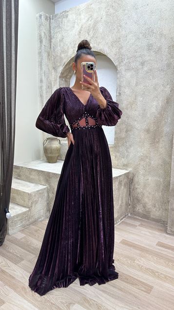 Black Transparent Detailed Evening Dress