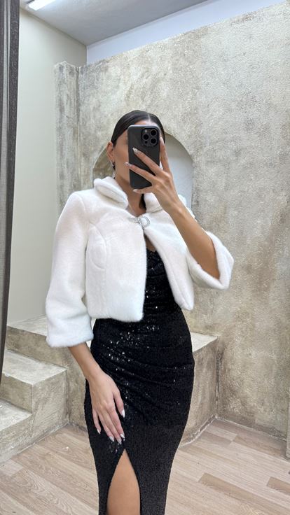 White Bolero Design Fur