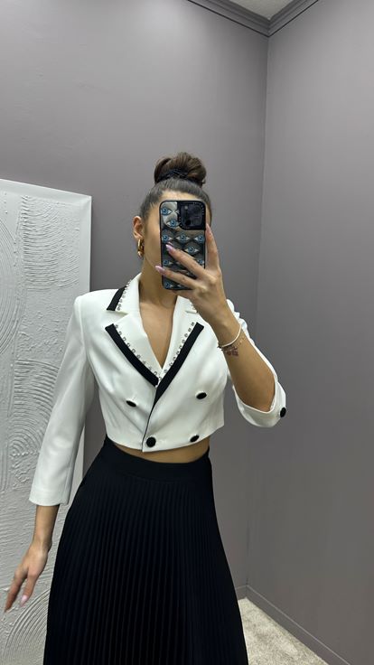 Jupe Noire Coupe Asymétrique Design Plissé Double Set