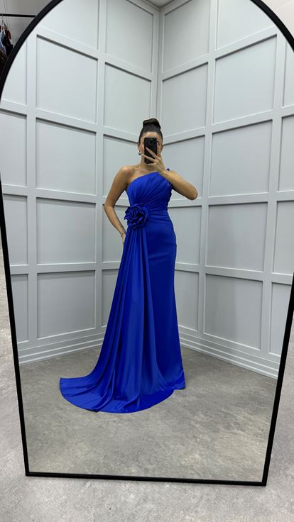 Sax bustier rose détail plissé robe de soirée