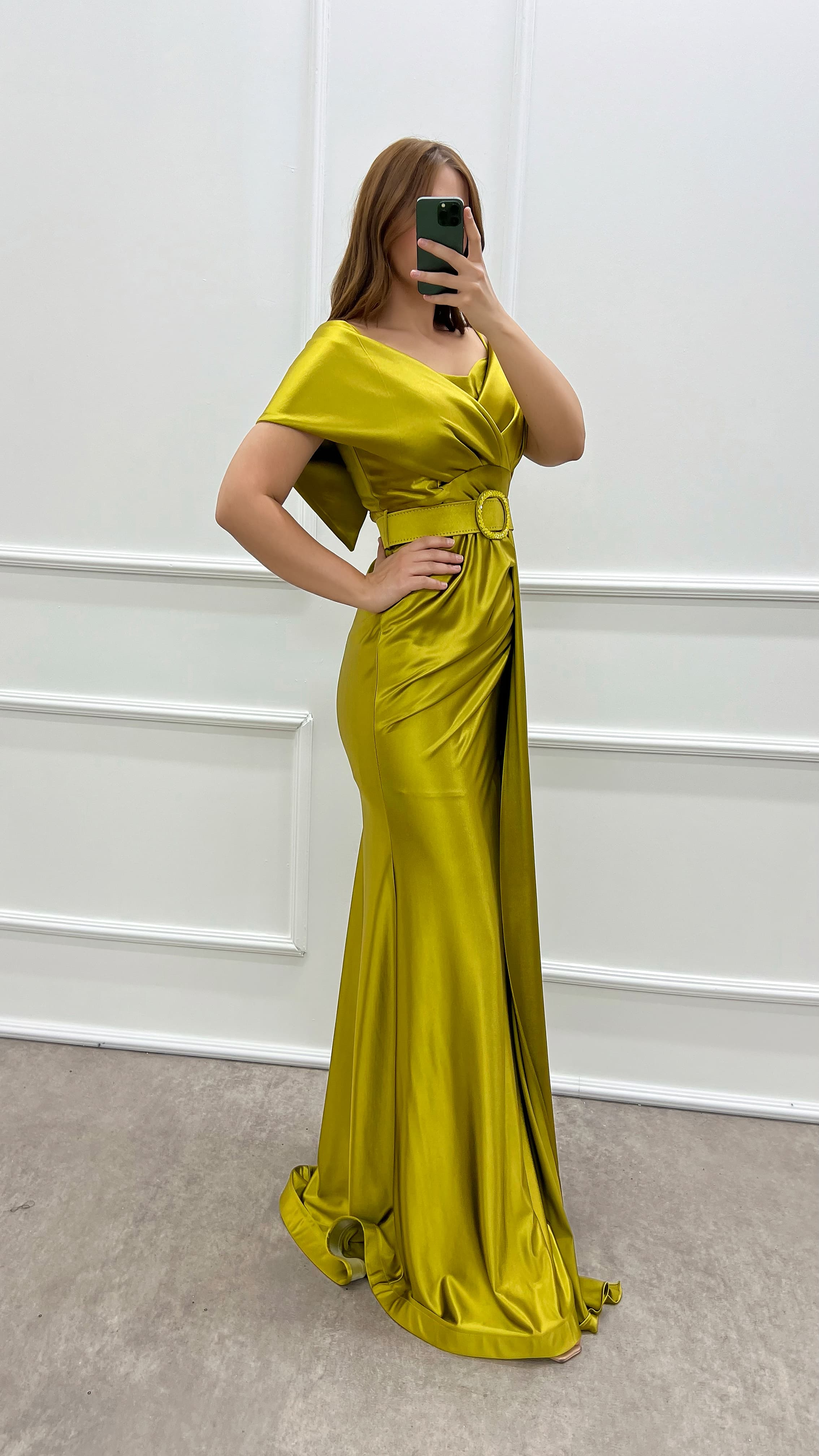 yellow plus size evening dresses Anderson Maxi Dress, in Pale Yellow Luxe Satin, Size: XL | Show Me Your Mumu main image 0