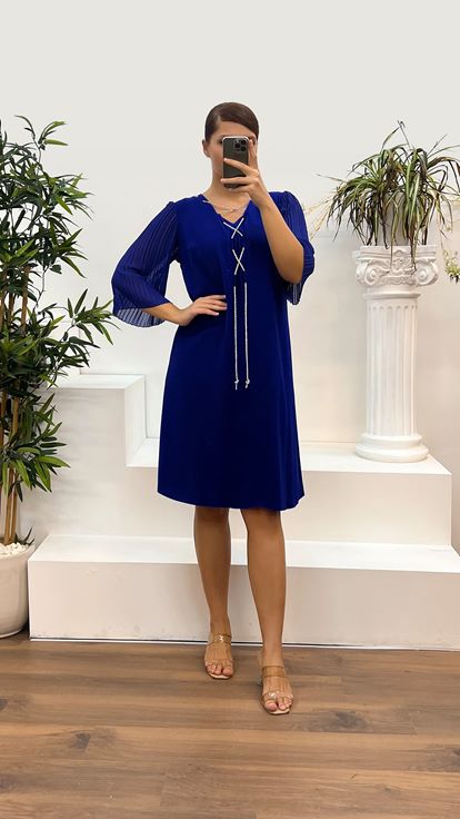 Abito da sera taglie forti con dettagli in pietra