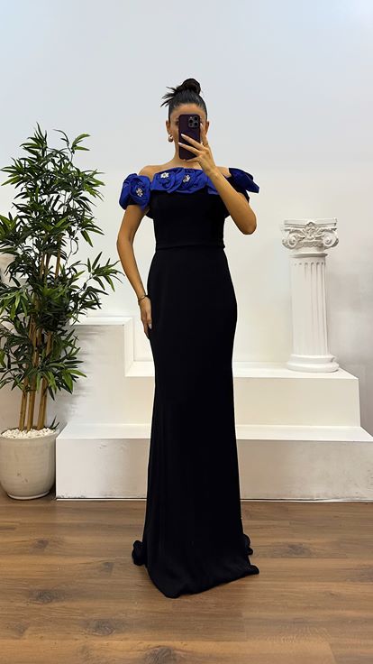 Robe de soirée bustier à détails floraux Saks