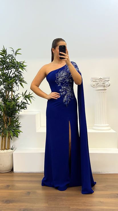 Saks Einärmeliges Abendkleid in Übergröße