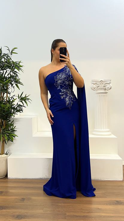 Saks Einärmeliges Abendkleid in Übergröße