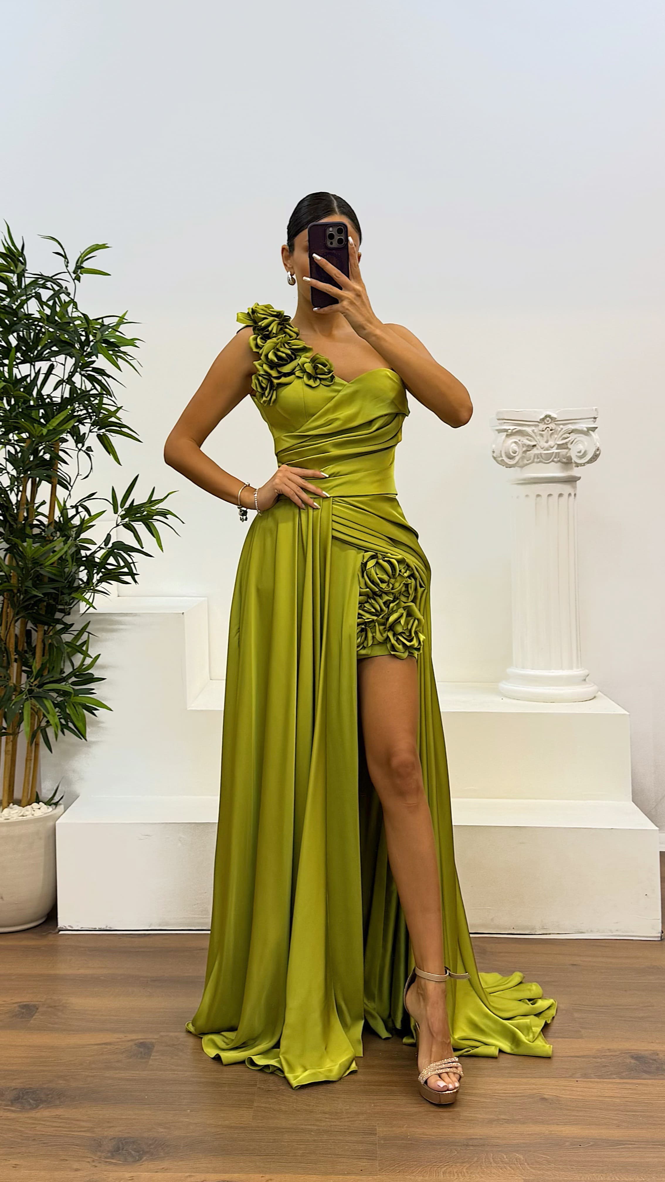 green and white pleated dress Page Knit Polo Mini Dress – SIMKHAI main image 0