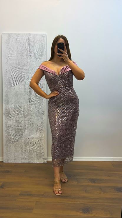 Robe de soirée brodée sans bretelles en poudre, grande taille