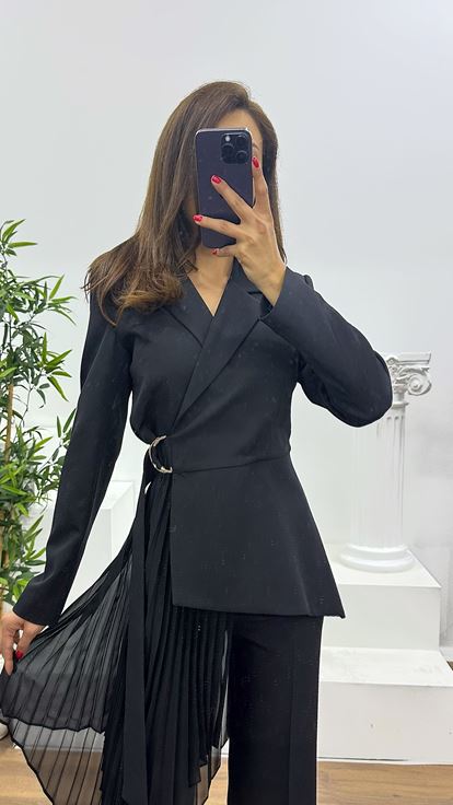 Siyah Kemerli Ceket Takım