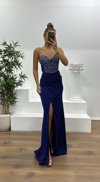 Saxe trägerloses glitzerndes Abendkleid