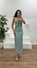 Mint Fiyonk Detay Midi Boy Abiye Elbise