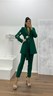 Zümrüt Broş Detaylı Ceket - Pantolon Takım Abiye