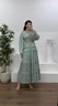 Mint Kat Kat Şifon Büyük Beden Abiye Elbise