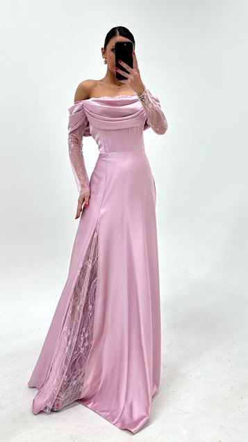 Robe de soirée corset en satin