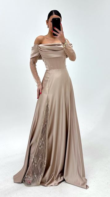 Robe de soirée corset en satin