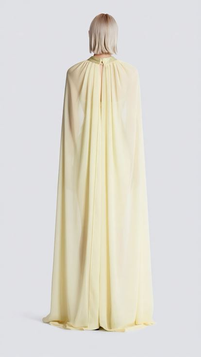 Sarı Peplum Kesim Abiye Tulum