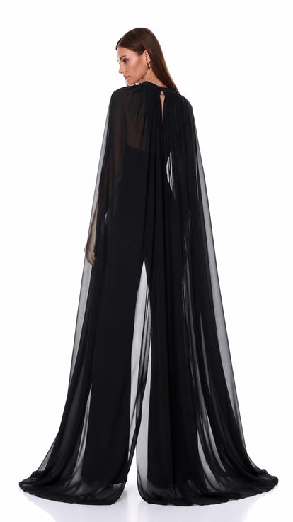 Siyah Peplum Kesim Abiye Tulum