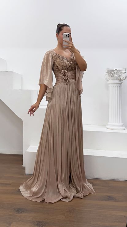 Visón Elegante Vestido De Fiesta