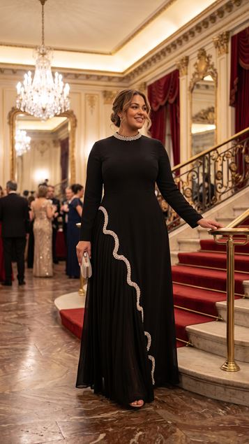 Plata Elegante Vestido De Fiesta