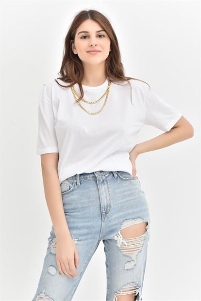 White Side Chain T-Shirt